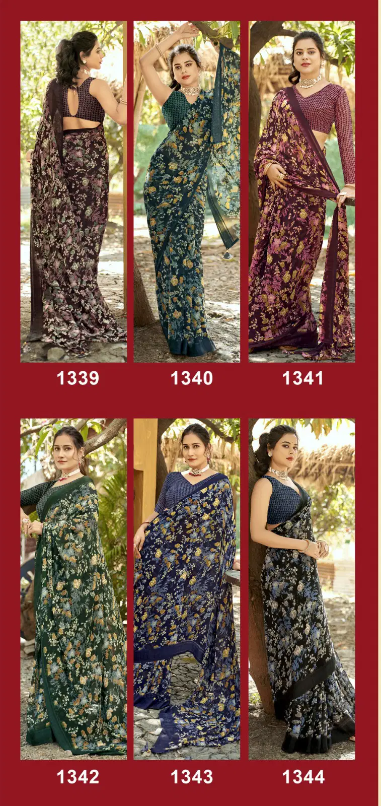 Nityansha Vol 12 By Vallabhi Georgette Printed Saree Exporters In India